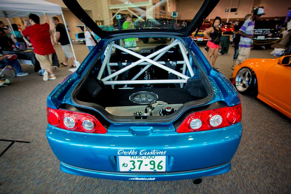 PASMAG Tuner Battlegrounds Josh Croll Acura RSX Trunk Audio Roll Cage