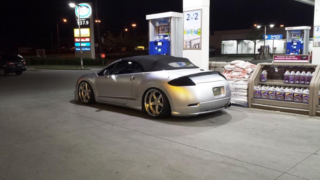 PASMAG Tuner Battlegrounds Christian Kungl Mitsubishi Eclipse Spyder GT Silver Driver Rear