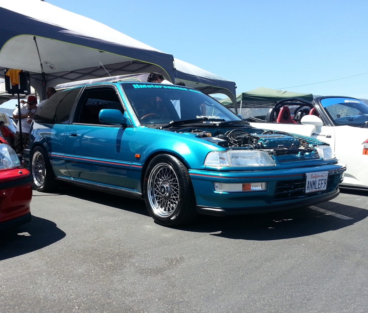 PASMAG Tuner Battlegrounds Live SPOCOM Anaheim California Jose Del Villar 1991 Honda Civic Driver Open