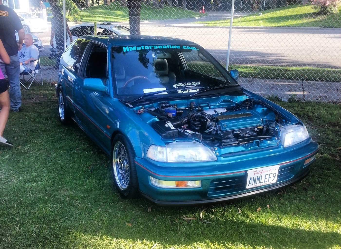 PASMAG Tuner Battlegrounds Live SPOCOM Anaheim California Jose Del Villar 1991 Honda Civic Front Open