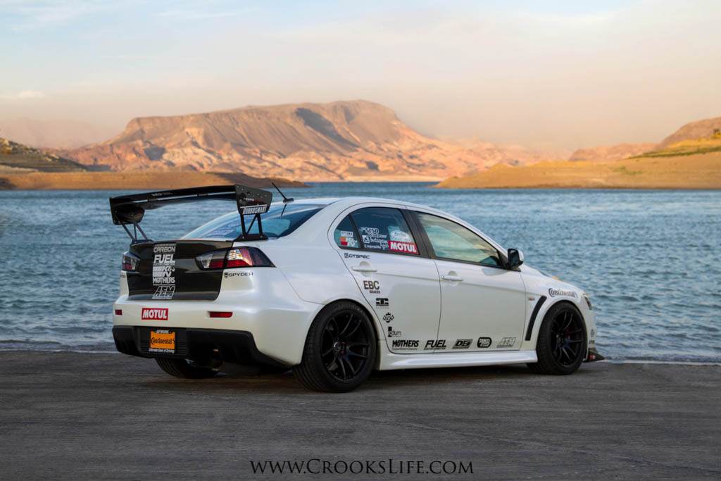 PASMAG Tuner Battlegrounds Live SPOCOM Anaheim July 12 2014 Reginald Cunanan 2011 Mitsubishi Evo X Passenger Rear