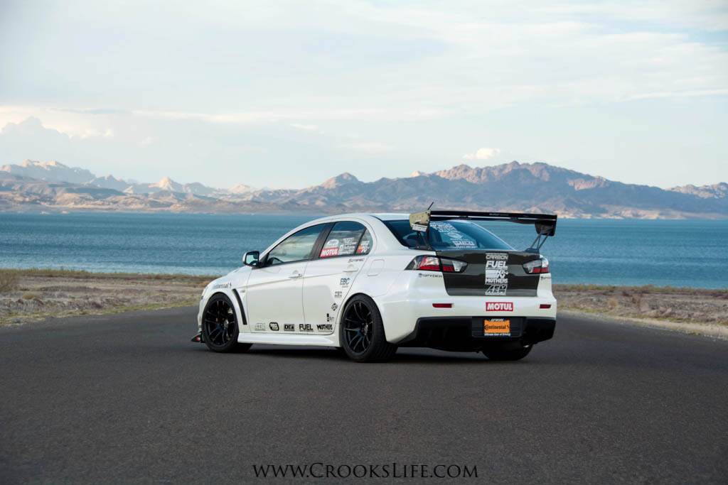 PASMAG Tuner Battlegrounds Live SPOCOM Anaheim July 12 2014 Reginald Cunanan 2011 Mitsubishi Evo X Rear Driver